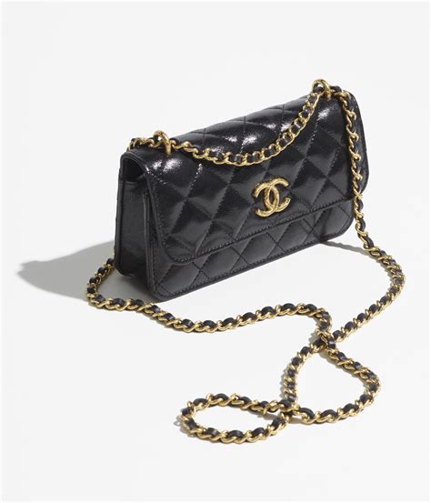 flap phone holder with chain chanel|chanel clutch with chain.